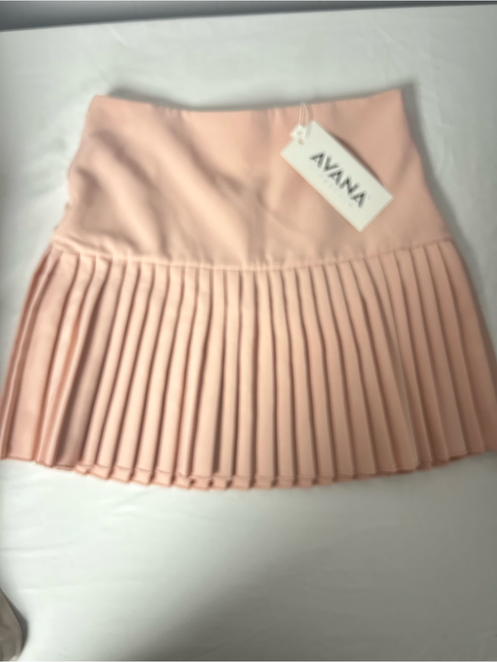 Avana Lifestyle Blush Pleated Mini Skirt Small New